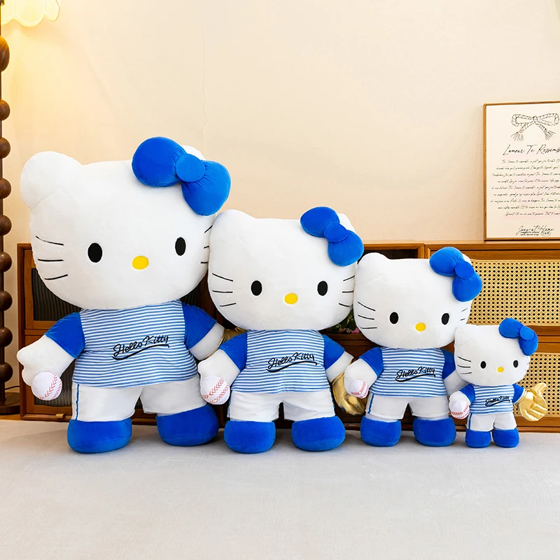 

New Sanrio Adorable Sporty Hello Kitty Plush Toys in Different Sizes Soft Throw Pillows for Bedroom Sofa & Room Decoration