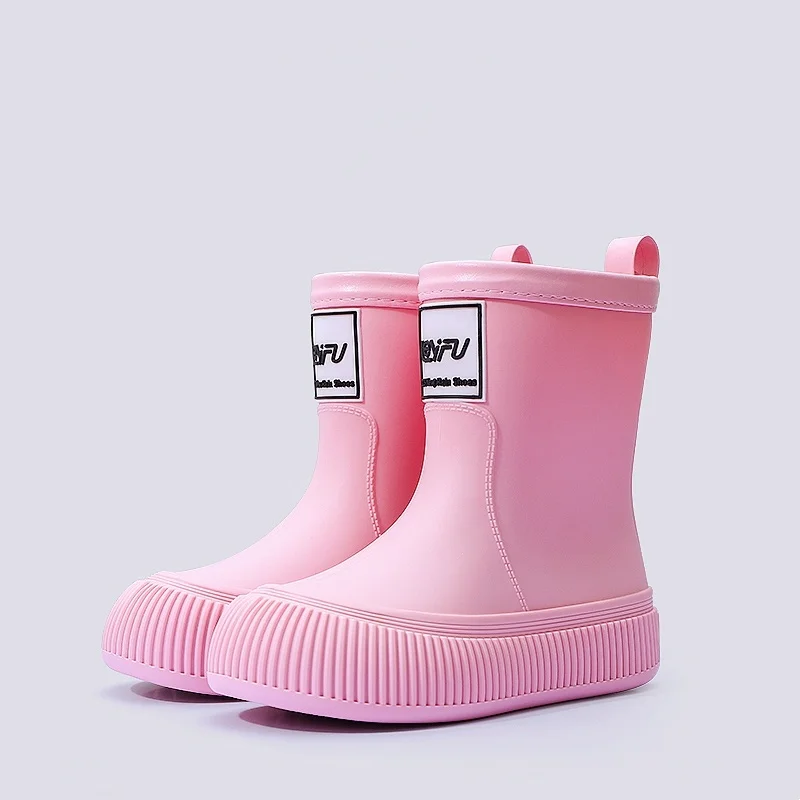 Trendy Slip On Rain Boots For Girls, Waterproof Non Slip Rain Boots For Outdoor Travel, All Seasons