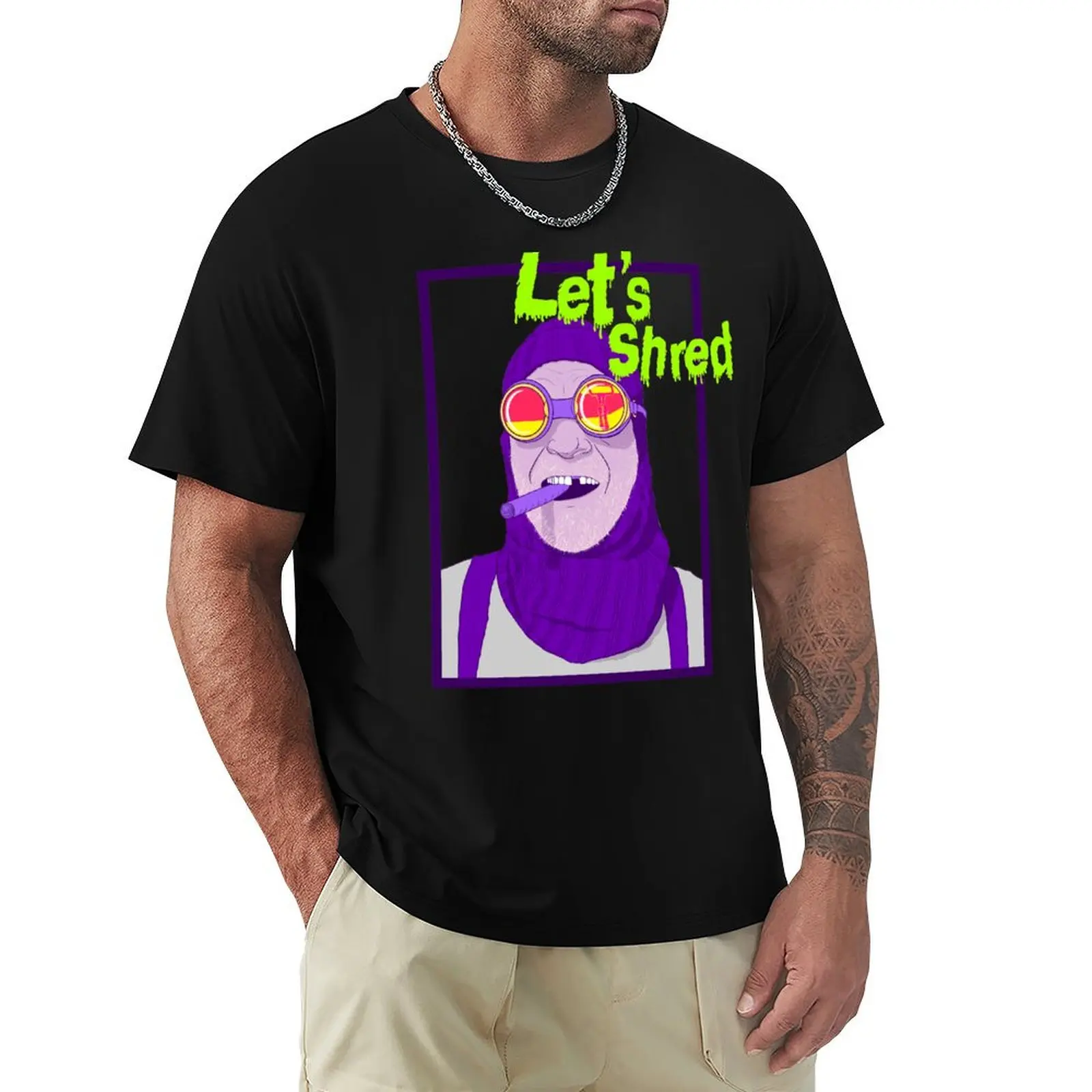 LET'S SHRED T-Shirt Basic All Season Solid T-Shirt