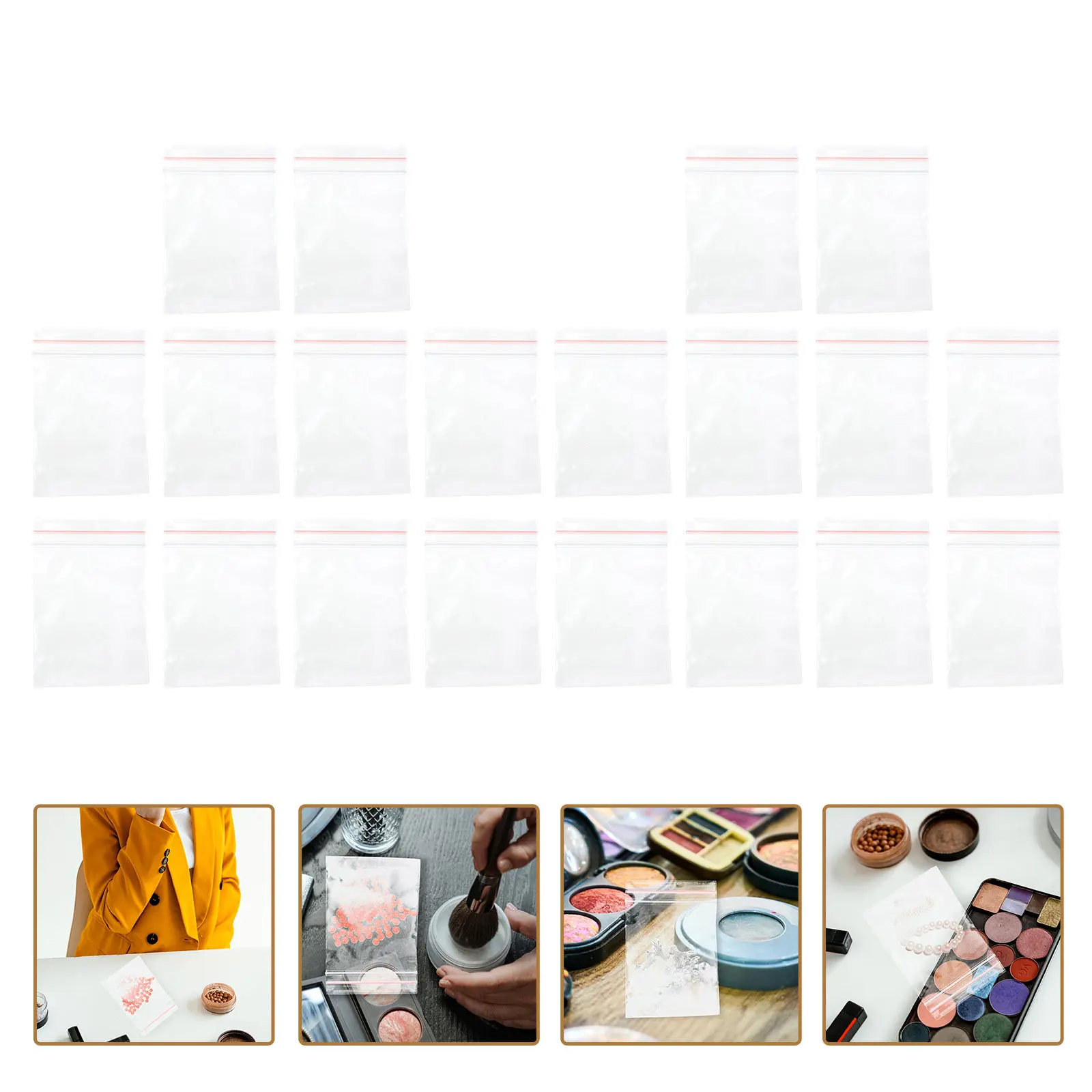 

1000Pcs Jewelry Storage Bag Clear Reusable Pouches for Organizing Rings Beads Coins Earrings Travel Jewelry Organizer Case