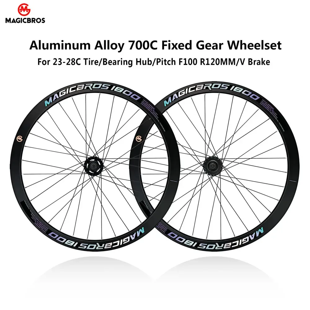 AliExpress MAGICBROS Fixie Wheel Set Track bike V Brake Wheels 40MM 60MM Clincher Single Speed Bike Wheel 700C Fixed Gear Bike Wheelset