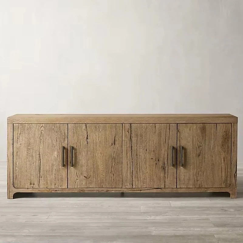 Modern bedroom handmade oak wood 4 door luxury sideboard furniture