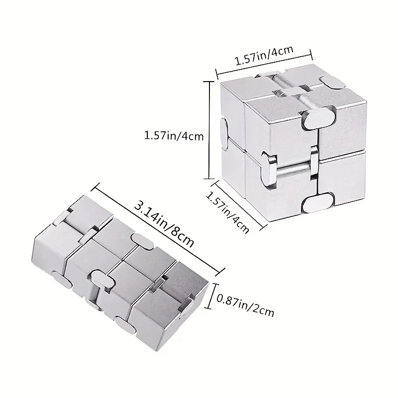 インフィニティキューブ感覚玩具、子供と大人のためのEDCフィジェットゲーム、ストレスや不安を和らげるのに最適なクールなミニガジェット