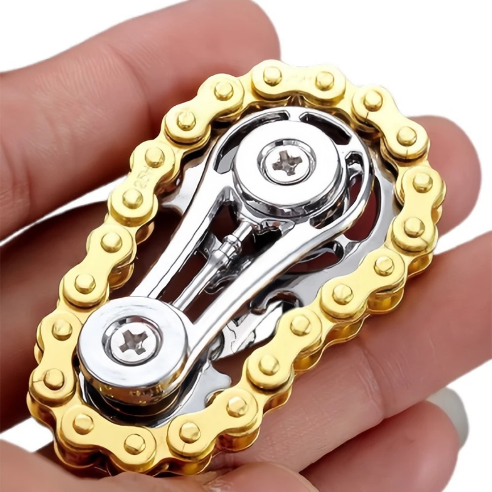 

Creative Car Chain Gyroscope Tooth Chain Gyroscopes Gear Fingertip and practical Gear New EDC Gyroscope Zinc Alloy Cross border