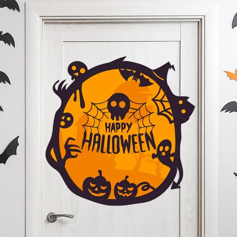 Halloween Skull Letter Door Stickers Study Bedroom Door Room Festival Atmosphere Decoration Creative Festival Stickers Wholesale