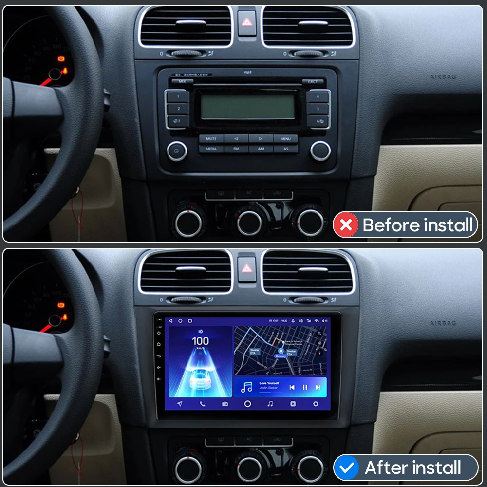 Android 15 Car Radio for Volkswagen VW Golf 6 MK6 GTI 2008 - 2016 Wireless Carplay 4G DSP 2 Din Multimedia Auto Video Player