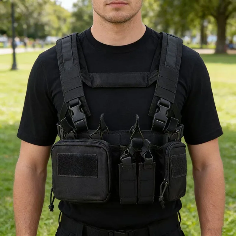 

Тактический жилет TCM, тактическая нагрудная платформа для активного отдыха, быстросъемные нейлоновые ремни, с многофункциональными карманами для хранения, боевой жилет