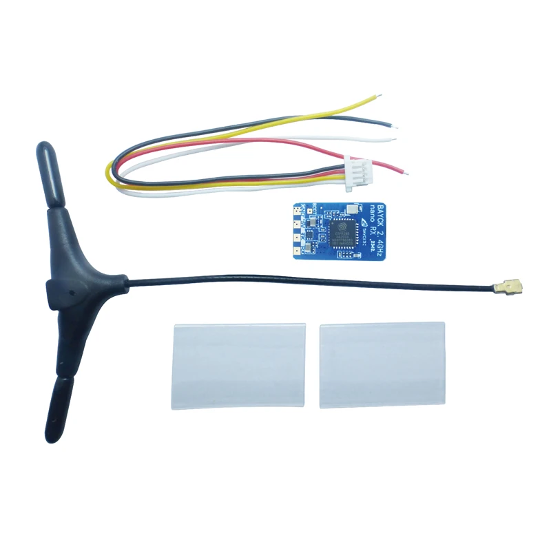 1Set 2.4Ghz 100mW ELRS Receiver 3.6-5.5V Receiving Module with 30AWG Silicone Wire T-shaped Antenna for RC Fixed Wing Airplane