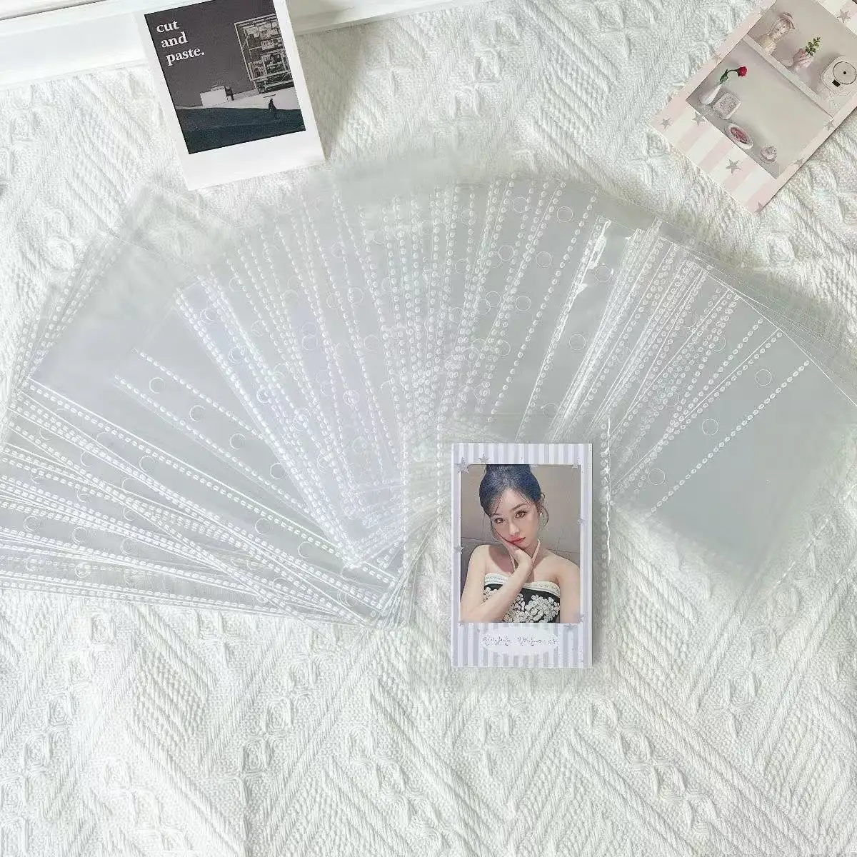 

A8A7A6M5 10PCSTransparent File Holder Notebook Loose Leaf DIY Document Bag Binder Rings PVC Storage Binding Folder