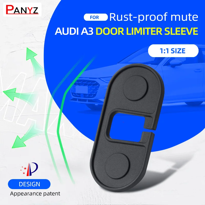 

For Audi A3 Door Limiter ABS Protection Cover Door Lock Buckle Cover Modification Model Silicone Door Arrester Pads Accessories