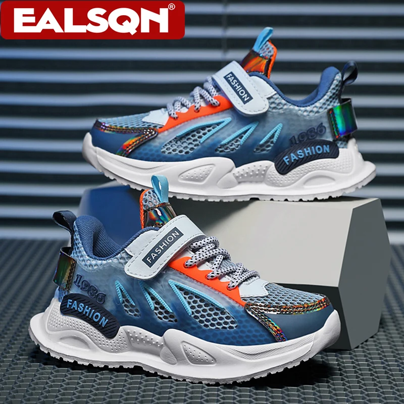 

Детские нескользящие школьные спортивные кроссовки для мальчиков, летние дышащие сетчатые кроссовки для бега, легкие повседневные прогулочные кроссовки