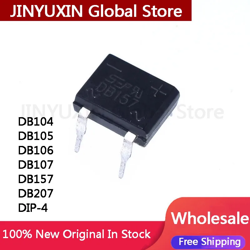 100PCs New Original DB104 DB105 DB106 DB107 DB157 DB207 DIP-4 IC In Stock Wholesale