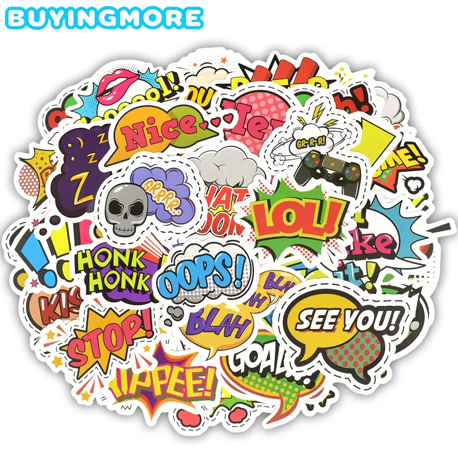 50 قطعة ملصق كلاسيكي على طراز البوب ملصقات جمالية عتيقة لأجهزة الكمبيوتر المحمول خوذة الدراجة سكرابوكينغ ملصقات السيارات والشارات