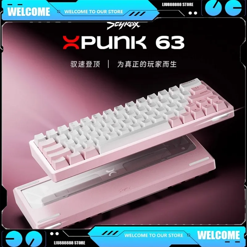 

Новая магнитная нефритовая гмина-клавиатура SCYROX Xpunk63, полностью клавиатура с ЧПУ из алюминиевого сплава, веб-драйвер, игровая клавиатура с быстрым откликом 8K