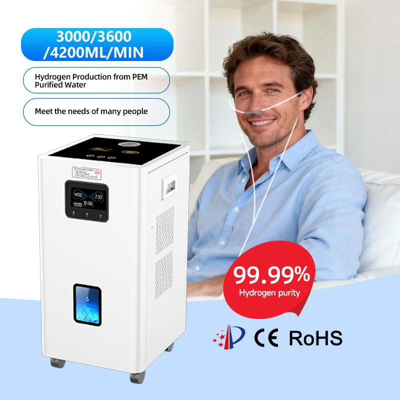 

Home Wellness Hydrogen Inhaler Machine Multi People CE Certified 3000ML 6000ML Flow Rate Hydrogen Brown Gas Absorption Machine