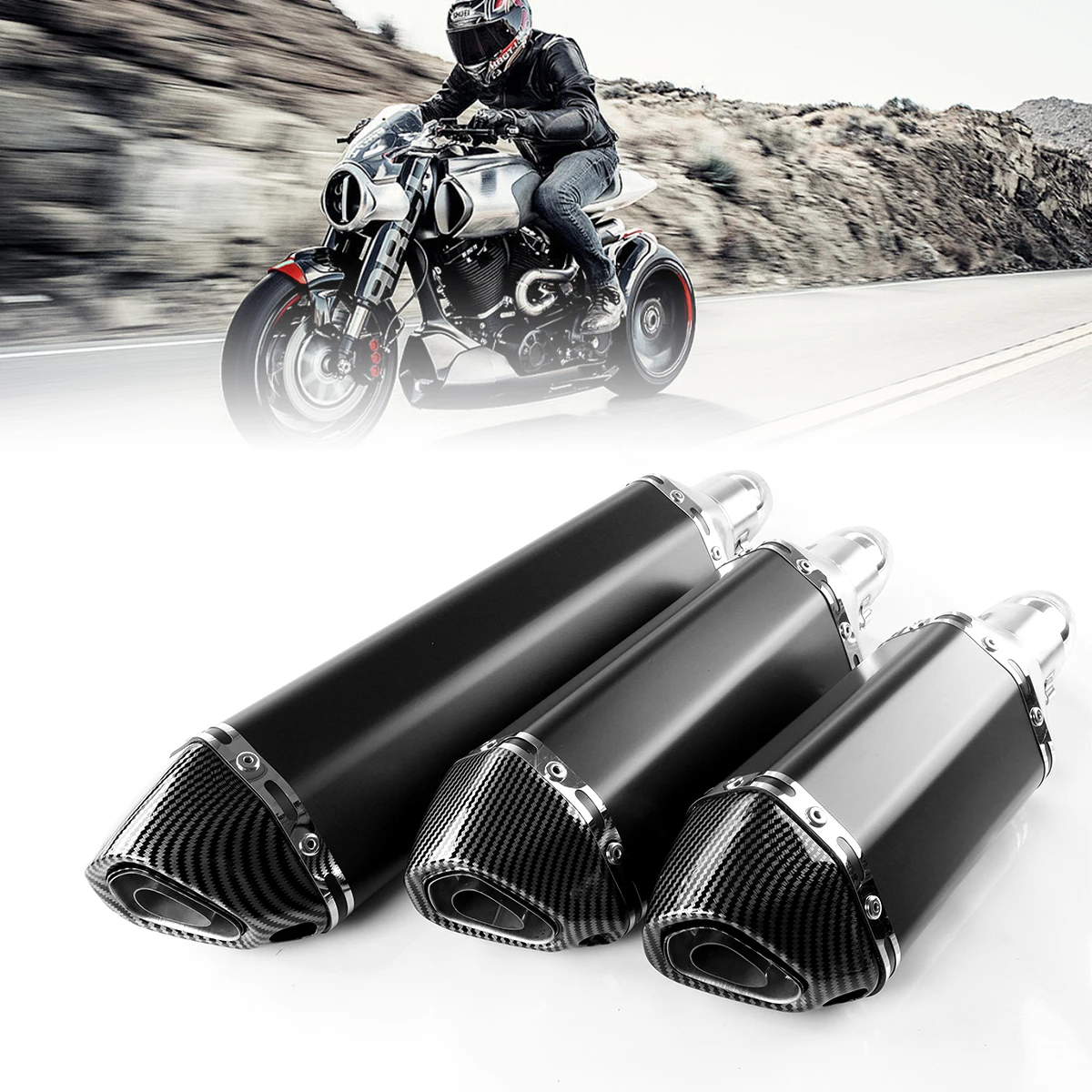 

1 piece 51MM diameter universal motorcycle exhaust pipe suitable for most motorcycles such as Yamaha