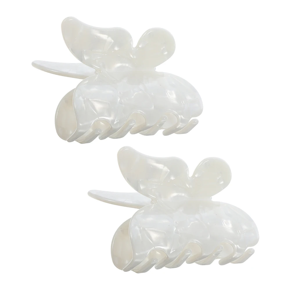 

2 Pcs Hair Clips Claw for Thick Bulk Butterfly Accessories Women Acetate Thin Shaped
