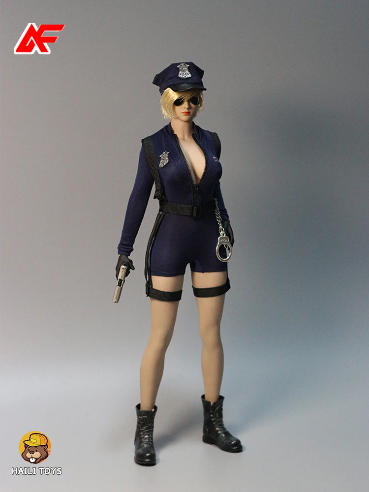 HAILI TOYS 1/6 Scale Policewoman Uniform Bodysuit Hat Fit For 12'' TBL PH JO Female Action Figure Body Dolls