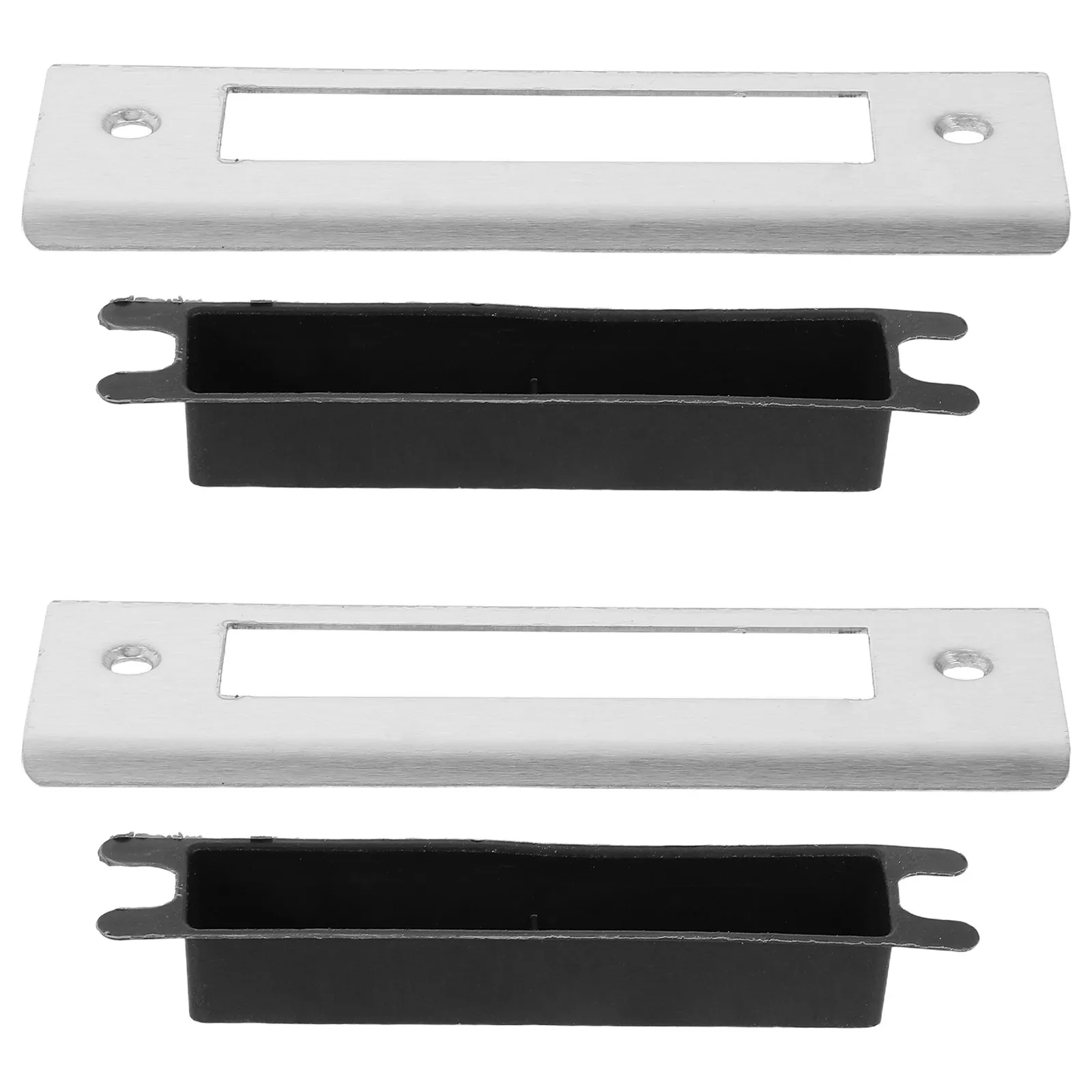 

Комплект из 2 удлиненных накладок для дверной рамы из нержавеющей стали, для усиления и восстановления дверных замков, замена усилительных пластин для засовов