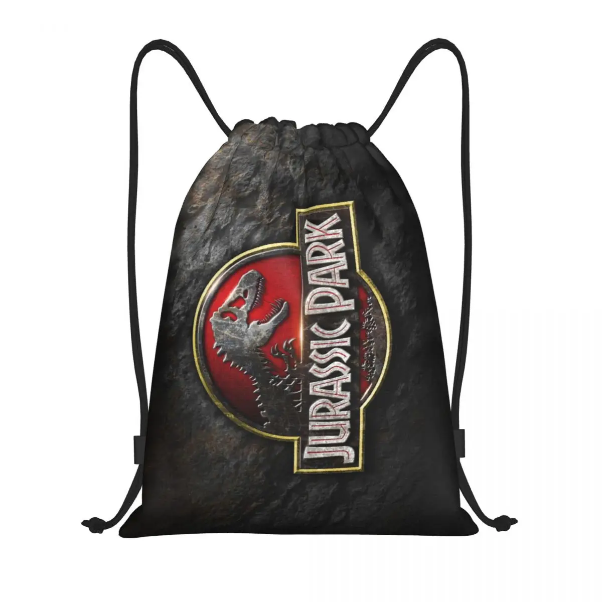 Jurassics Parks Drawstring Backpack Sports Gym Bag for Women Men Dinosaur World Shopping Sackpack