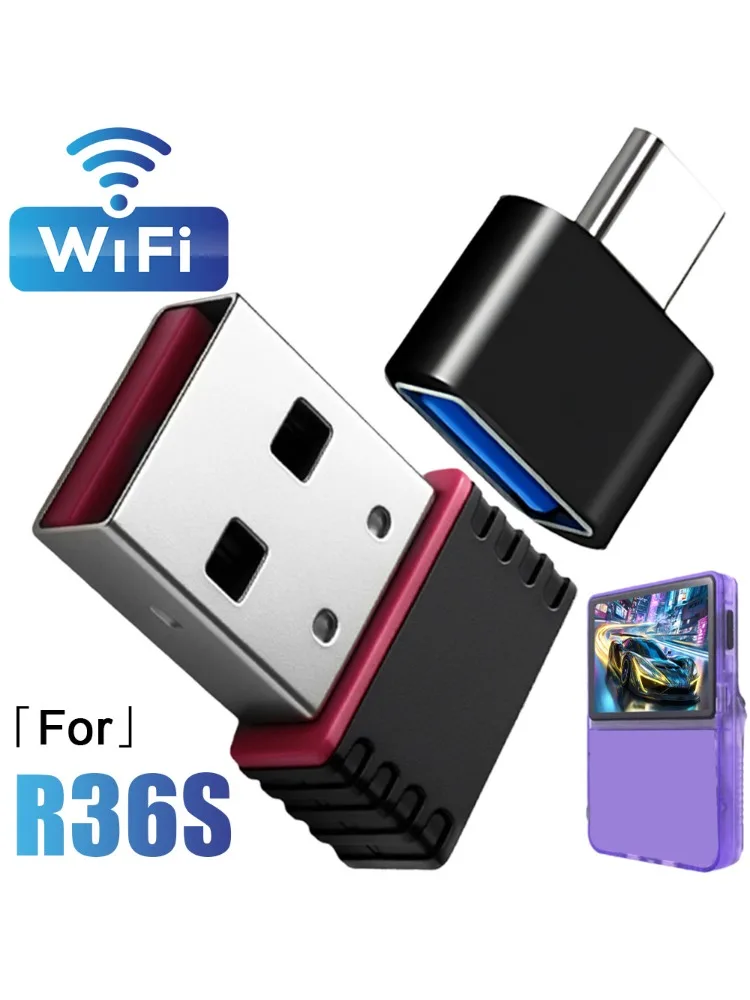 Adaptateur WiFi pour R36S/R36H RTL8188, carte réseau sans fil USB Type C OTG R36S, accessoires pour Console de jeu portable, Mini Dongle WiFi