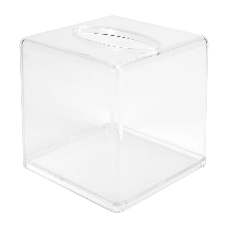 透明アクリルティッシュボックスホルダー,カバー付き,フェイスディスペンサー,カウンタートップボックス,透明プラスチックドライヤー