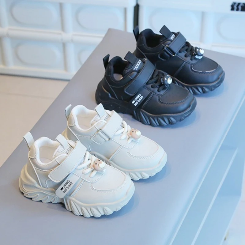 

Kids Athletic Shoes Spring Fall New Boys Chunky Dad Shoes Non Slip Girls White Sneakers Sole Toddler Children Shoes Slip Trendy