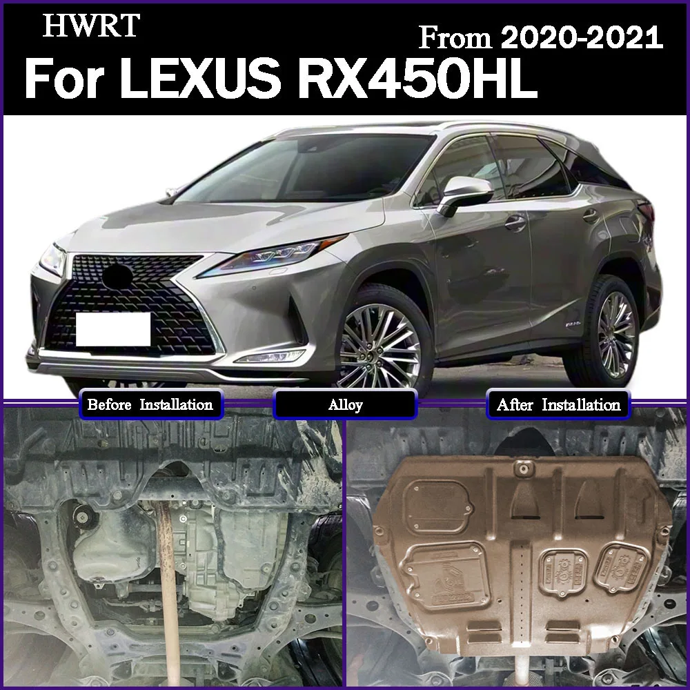 

For LEXUS RX450HL 2020-2021 3.5L Car Accessories Black Under Engine Guard Mudguard Board Splash Shield Mud Fender Plate Panel