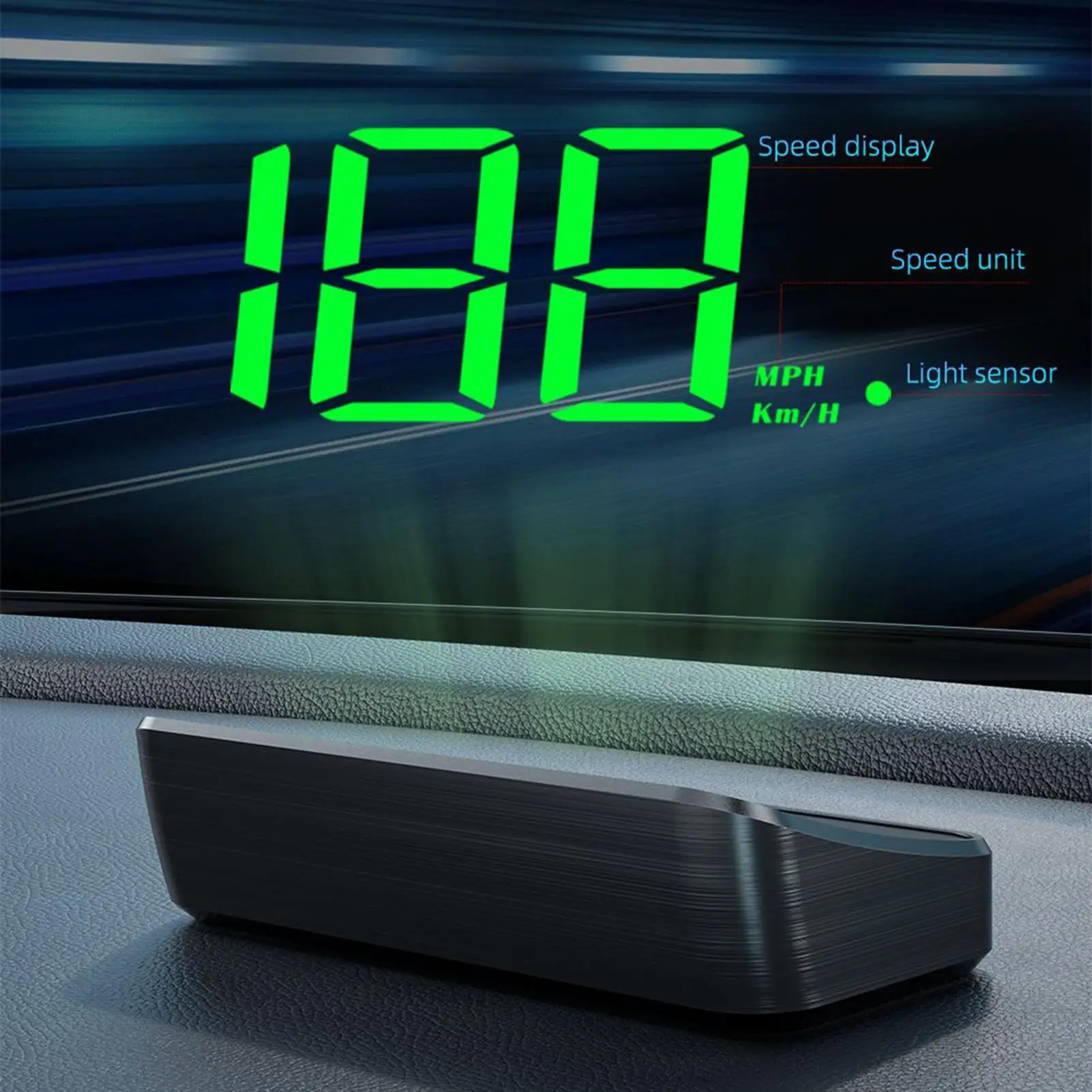 

Дисплей Heads Up для автомобилей, дисплей скорости автомобиля, регулируемый угол наклона, портативный датчик с большим экраном, монитор для выступлений