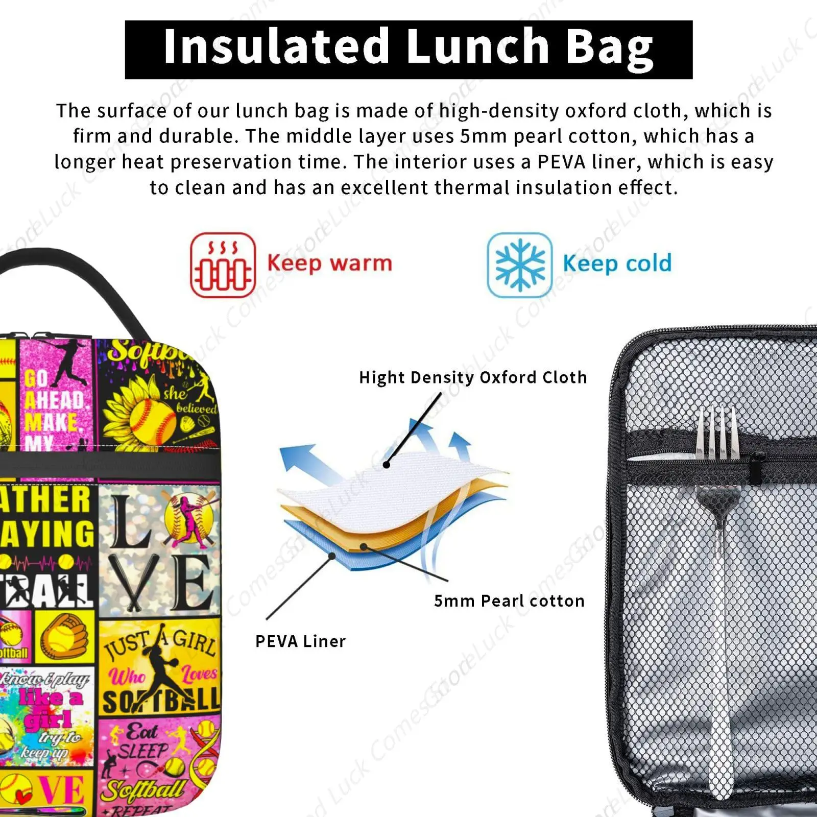 الكرة اللينة الكرة علب الاغذية للنساء الفتيات الاطفال المراهقين معزول حقيبة الغداء قابلة لإعادة الاستخدام المحمولة علب الاغذية حمل الهدايا للعمل نزهة #4