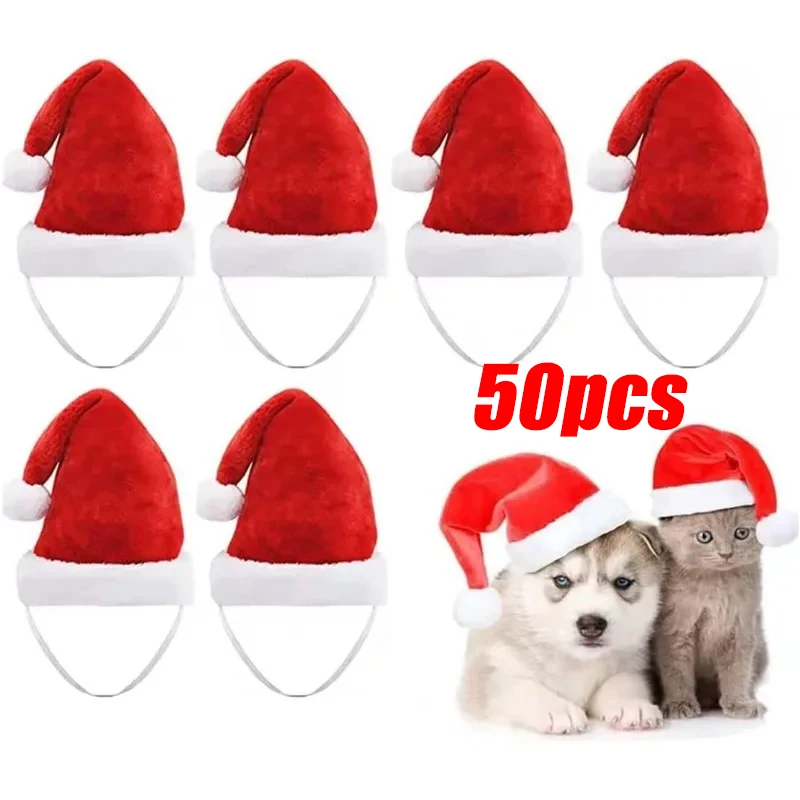 Pet Cat Dog Christmas Hat Cap Puppy Dog Accessories for Small Dogs Dog Costume Dog Hats for Cats Dog Costumes Pet Supplies