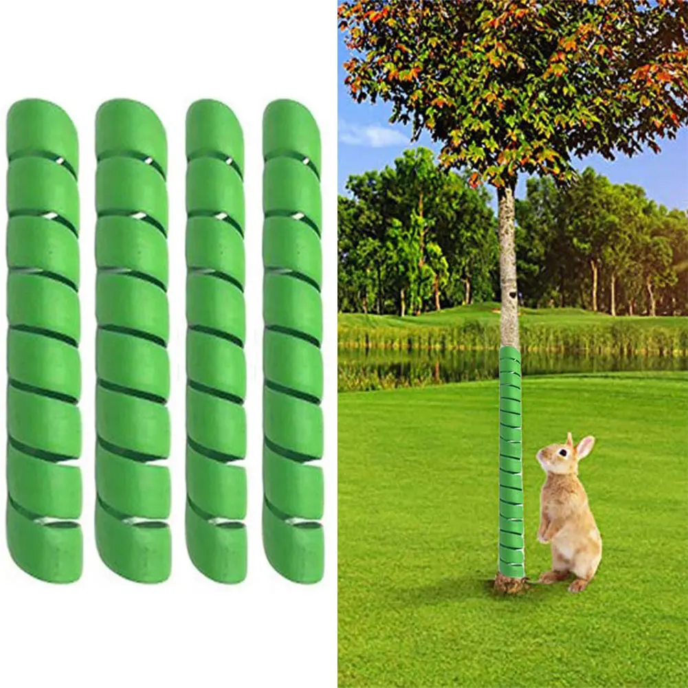 

4Pcs Tree Trunk Protector Wrap Protect Bark Spiral Tree Guard Gardening Tools Plants Protection Cover Plastics Tree Guard