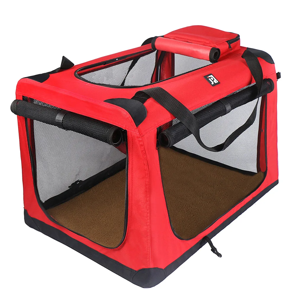 Dog Cage Car Kennel Outing Carrying Bag Pet Luggage Car Travel Cage  Breathable Large Space Folding Medium And Large Dogs