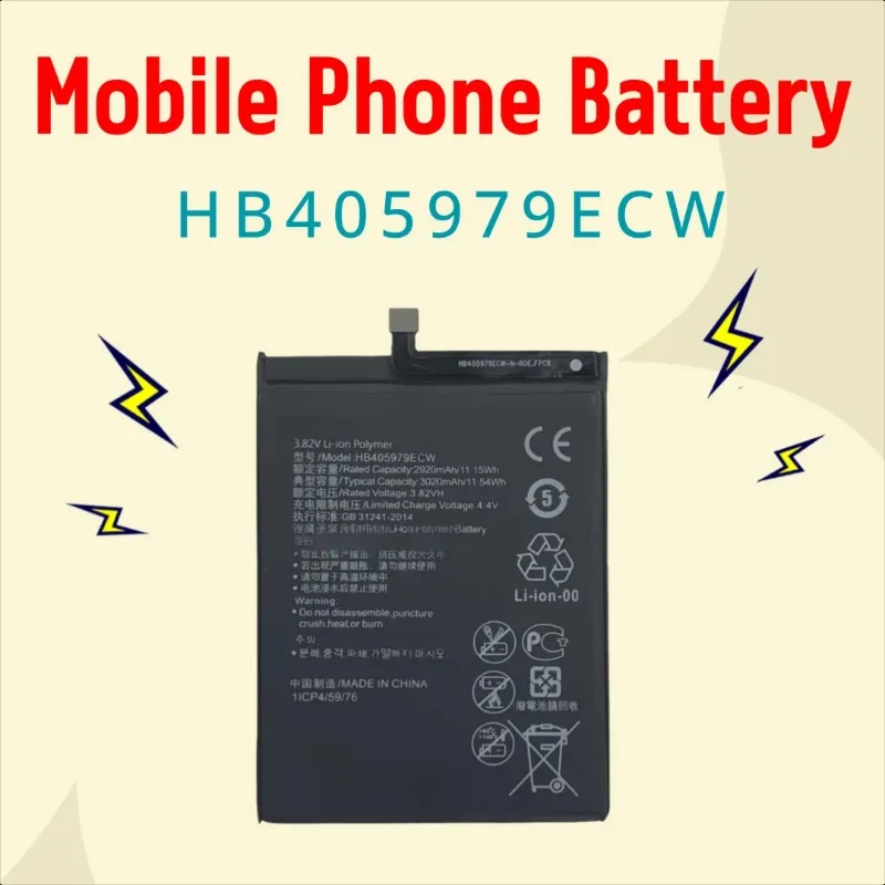 

HB405979ECW 3.82V 2920mAH Mobile Phone Battery for Huawei Y6/Y5 2018