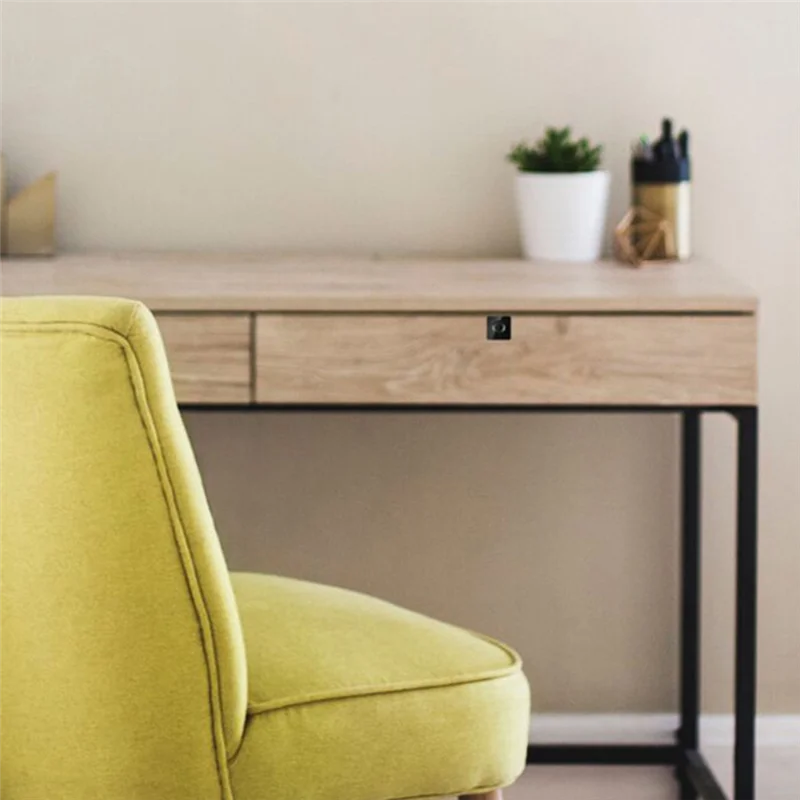 Fechadura inteligente com impressão digital T4 estilo ABKI-Graffiti para fixação de gavetas, guarda-roupas e armários de arquivo de escritório