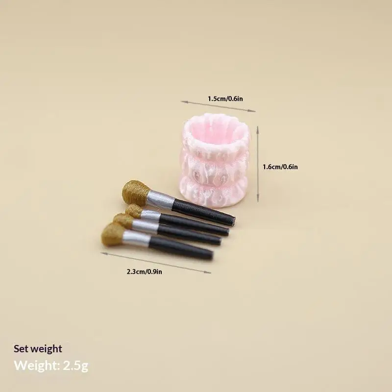 1Pcs Simulated Miniature Dollhouse Makeup Brush Cosmetic For Doll Accessory Toys
