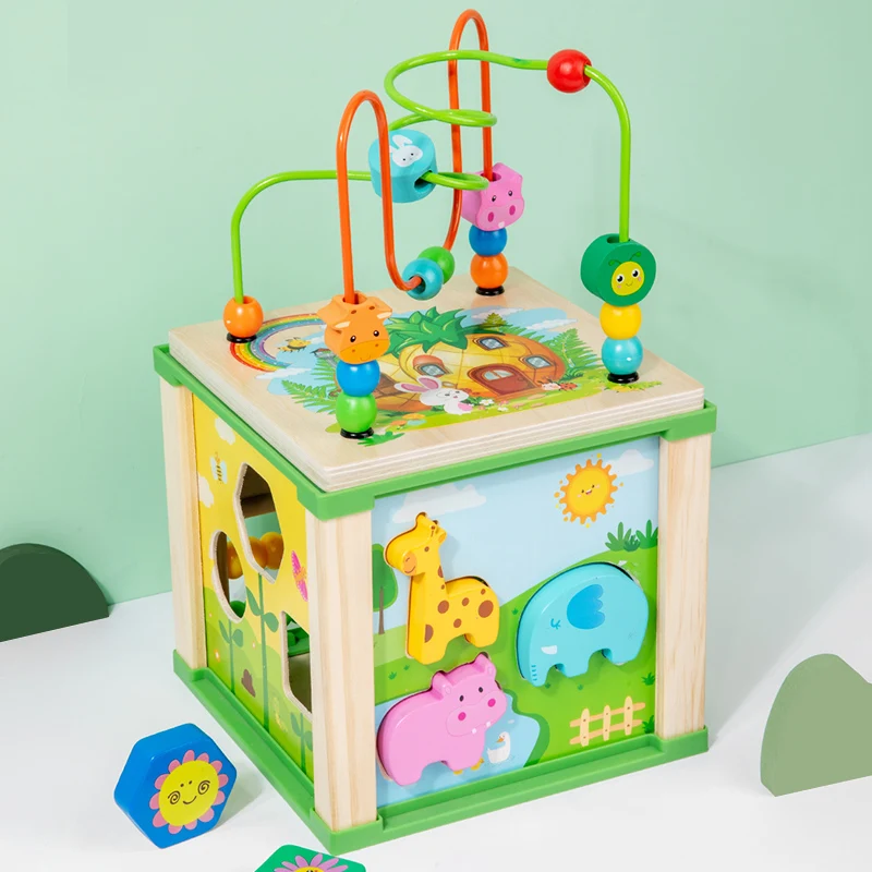 กล่องปริศนาหลากหลายรูปแบบ: เล่นกับลูกปัด ประกอบวัตถุต่างๆ และฝึกมือและสมอง เด็กๆ สนุกไปกับการพัฒนาทักษะ—สุดยอด