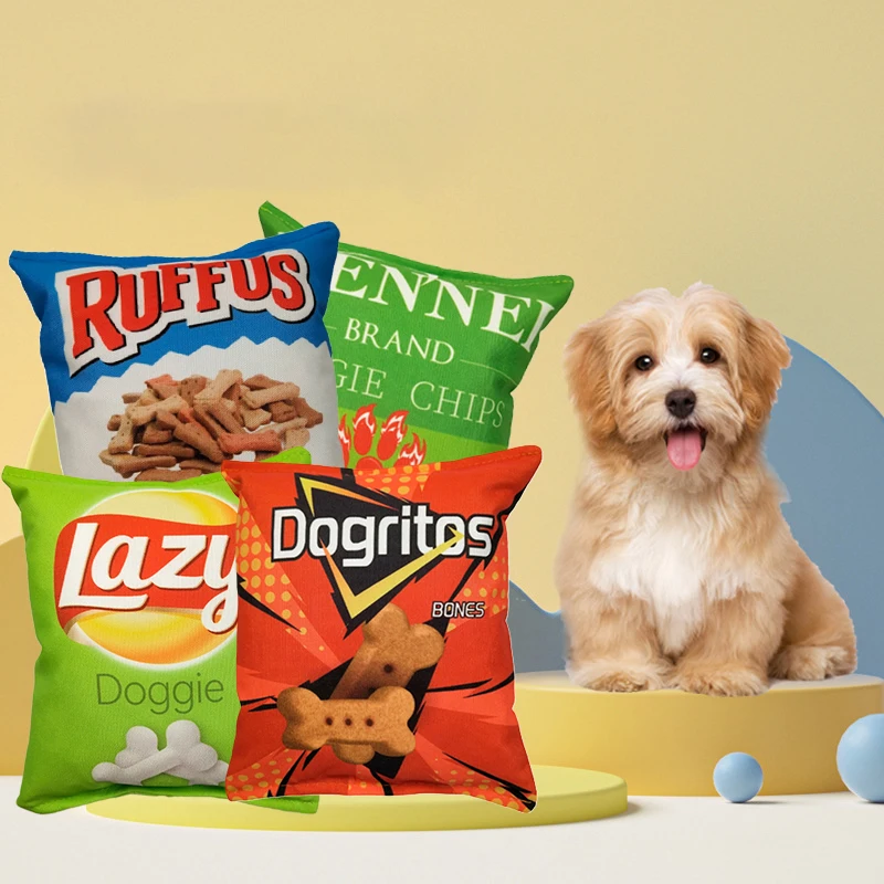 Crisp Packet Plush Dog Toys – Crinkle & Squeak