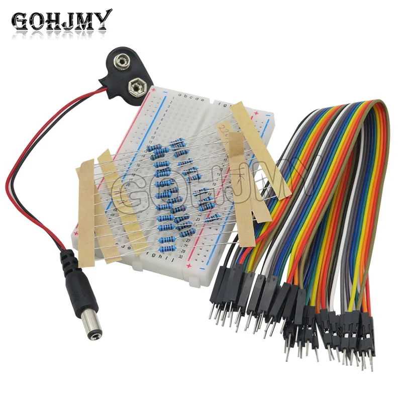 미니 브레드보드용 스타터 키트, LED 점퍼 와이어 단추, 아두이노 DIY 키트, UNO R3