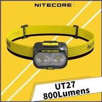 Nitecore UT27 Headlamp Dual Beam Fusion Elite 800 Lumens CREE XP-G3 S3 LED Headlight Running HBL-1500mAh Rechargeable Battery