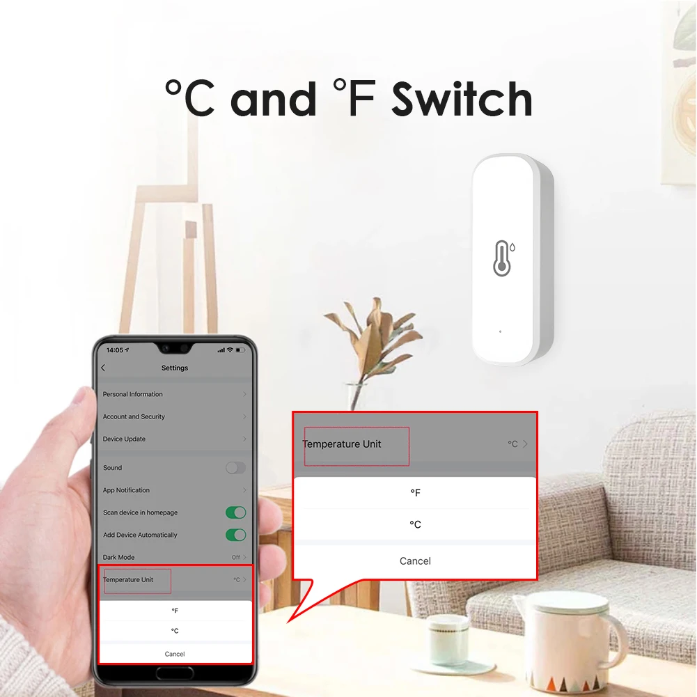 Tuya Wifi Temperatur Feuchtigkeit Sensor Thermometer Detektor WiFi APP Remote Monitor Smart Home Unterstützung Alexa Google Assistent