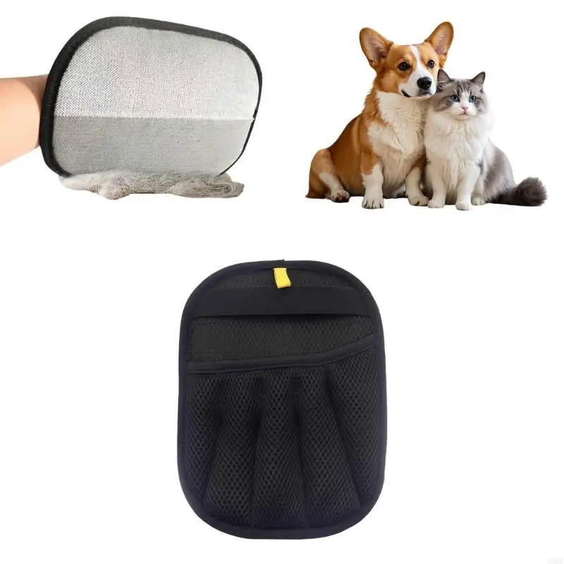 

Reusable Pet Hair Removal Glove Electrostatic Dust Kittens Dog Grooming Mitt A0KF