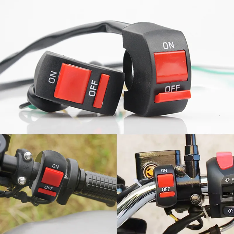 

Universal Motorcycle Handlebar Light ON OFF Button Switch ATV Scooter Snowmobiles Handle Bar Switch Wire Cable