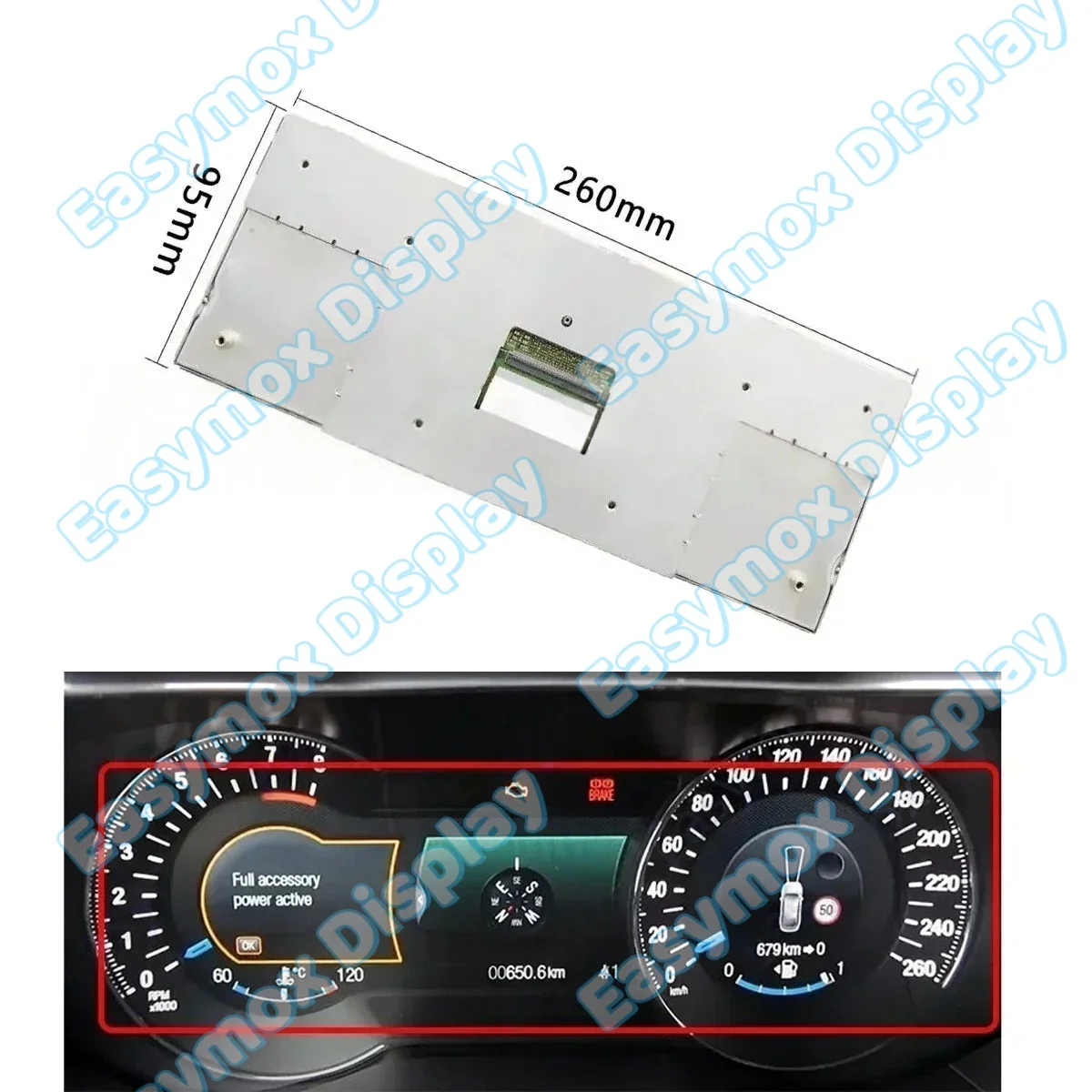 

LCD Display Dashboard for Ford Mondeo MK52014 2015 2016 2017 2018 2019 Instrument Cluster FS7T-10849-BJB