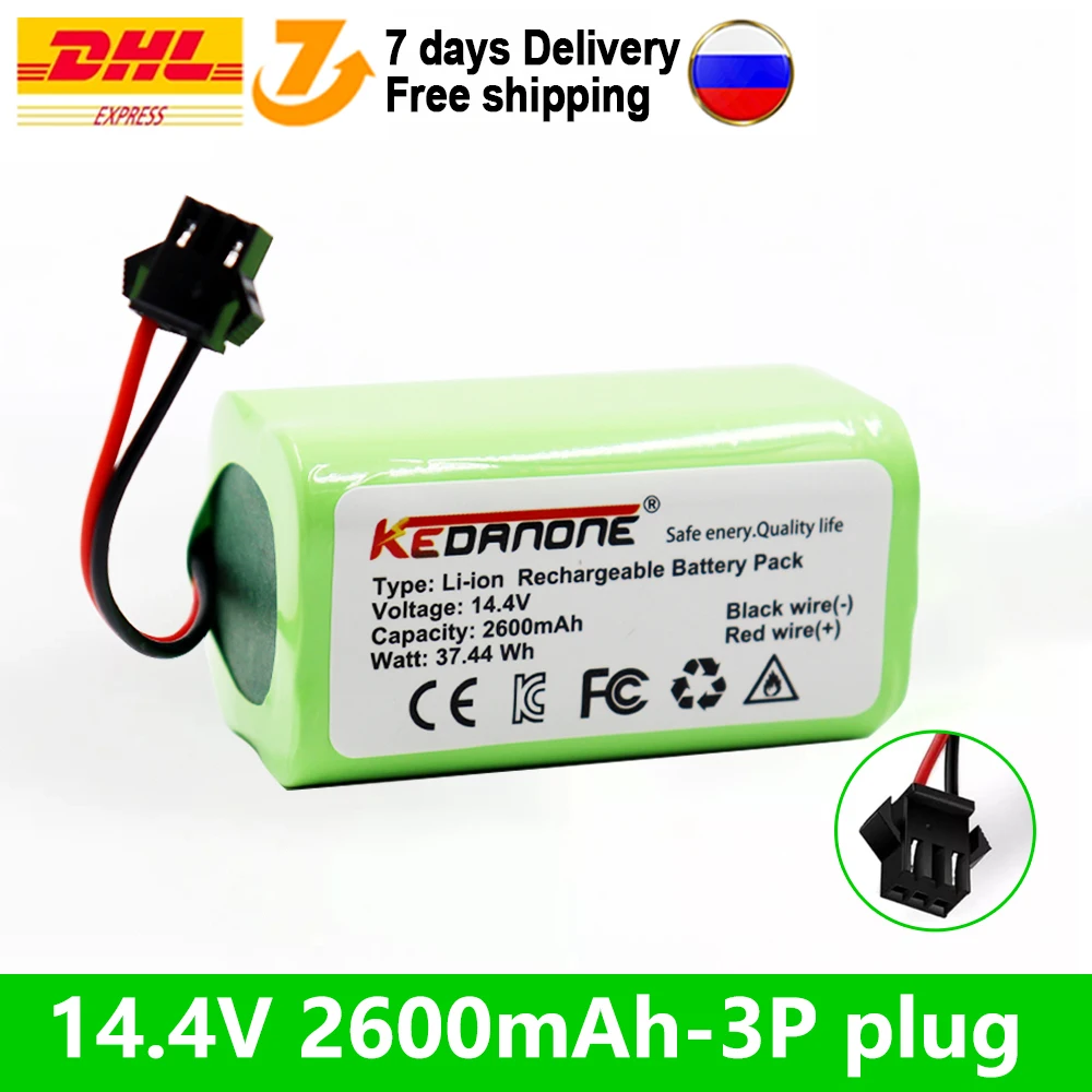 

New 14.4V 2600mAh Lithium Ion Battery Pack,For Iseelife Robot Vacuum Cleaner N79 N79S DN622 Eufy Replace Li-ion Battery