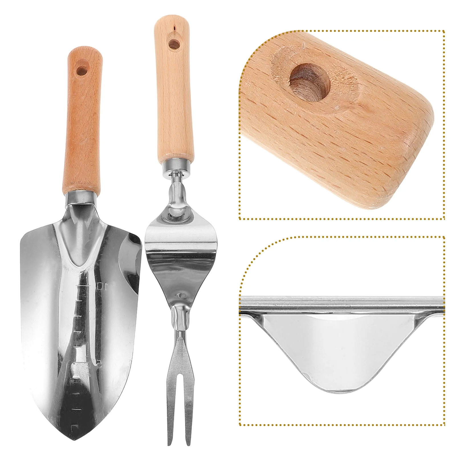 

1Set Garden Rake Weeding Tool Durable Stainless Steel Wood Handle Hand Weeder Gardening Tool Weeding Tools Gardening