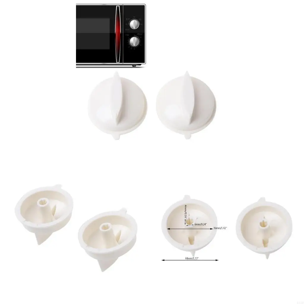 F92F 2Pcs Microwave Oven Rotary Knob Timer Plastic Control Switch For Universal