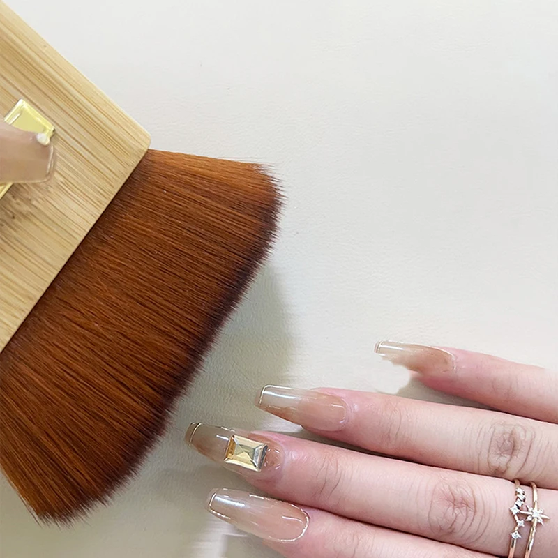 Wooden Nail Art Tool Cleaner Dust Cleaning Brush Soft Art Nail Brush Acrylic UV Polish Gel Manicure Pedicure Clean Tool Salon