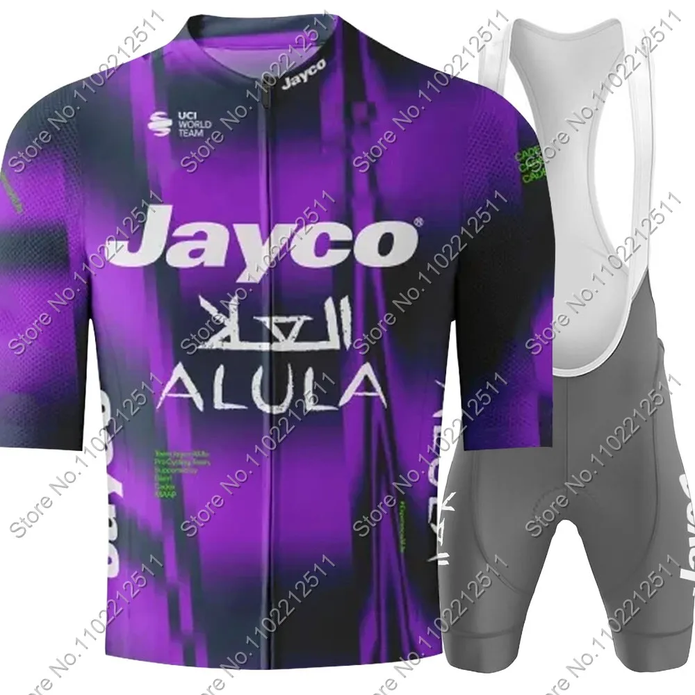 Jayco Alula 2025 チームサイクリングジャージセット男性ショート