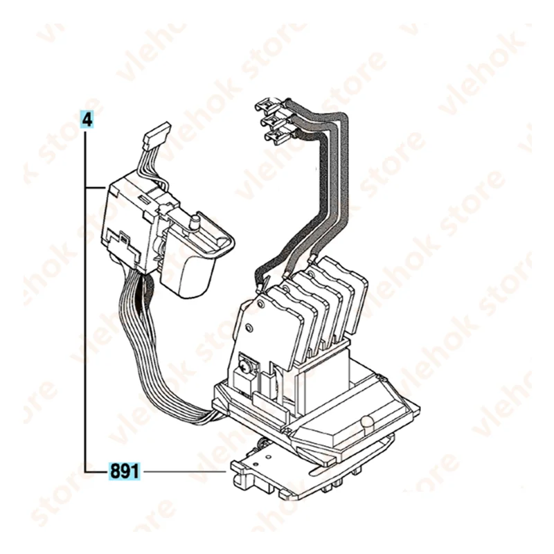 

Электронный модуль переключателя для BOSCH GBH18V-EC GBH18V-LI rh180 rh181 1607233376 беспроводной молоток Дрель аксессуары для электроинструмента